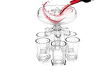 Drink Shot Dispenser with 6 Shot Glasses Set