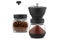 Manual Coffee Bean Grinder w/ Ceramic Burr and 2 Glass Jars