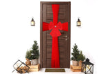Large Red Christmas Door Bow for Outdoor Holiday Home Decoration
