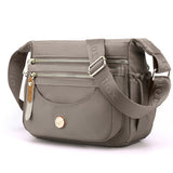 Multi-Pocket Splash-Proof Nylon Crossbody Shoulder Bag