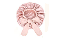 Polyester Satin Hair Bonnet with Tie Band for Sleeping