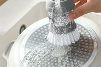 Dish Scrub Brush with Soap Dispenser Palm Scrub Washing Brush Pressing Cleaner