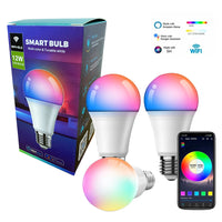 3Pack Smart LED Spotlight Rgbcw Wifi 12w Adjustable Multicolor