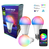 3Pack Smart LED Spotlight Rgbcw Wifi 12w Adjustable Multicolor