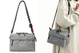 Travel Crossbody Bag with Luggage Sleeve Multi Layer Card Slots Sling Bag Passport Purse