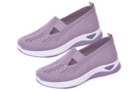 Women's Cut-out Sneakers Casual Breathable Slip On Walking Shoes