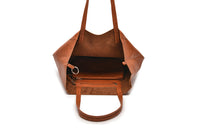 PU Leather Oversized Tote Bag Large Handbag with Internal Cosmetic Bag