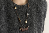 4pcs Women's Pendant Necklace Trendy Hoodie Sweater Chain