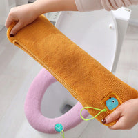 4PCS Winter Warm Bathroom Stretchable Closestool Toilet Seat Cover Pad