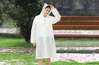 EVA Reusable Raincoat Unisex Non-Disposable Raincoat Waterproof Hooded Poncho