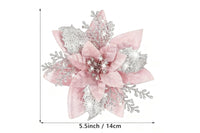 10Pcs Poinsettia Artificial Christmas Flowers