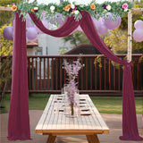 Chiffon Wedding Arch Draping Fabric Backdrop Curtain Drape Tulle