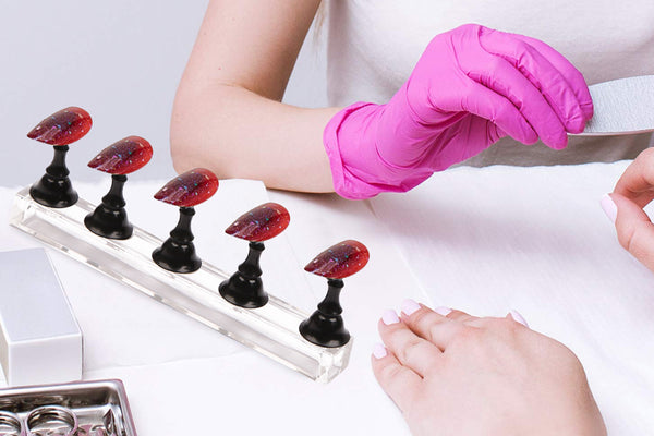 Acrylic Nail Art Practice Display Stand Magnetic Fake Nails Holder for Painting Nails Practices