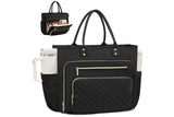 15.6 Inch Laptop Tote Bag Multi-Pocket Commuter Handbag for Work & Daily Use