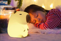 Capybara Night Light USB Rechargeable Touch Control Silicone Lamp