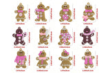 12Pcs Gingerbread Man Christmas Decoration for Tree Hanging