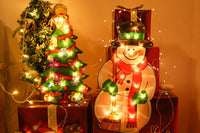 Christmas Decor LED Curtain Light Xmas Window Silhouette Light Decoration