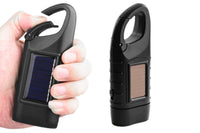 Hand Crank Solar Powered Rechargeable LED Flashlight
