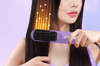 Portable Cordless Hair Straightener Brush Negative Ion Heating