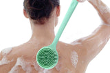 Silicone Body Brush Bath Brush Back Scrubber Long Handle Bath Shower Brush