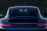 Solar Powered Devil Eyes Car Dynamic Light Car Decal Car Window Interior Decoration