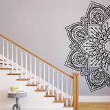 Half Mandala Flower Wall Sticker Art Decal for Living Room