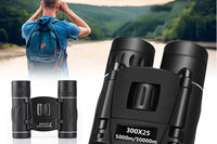 300x25 Folding Binoculars with Phone Holder