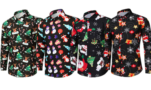 Men's Christmas Printed Shirt