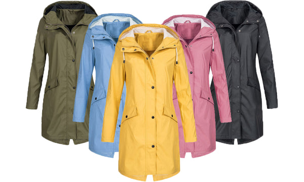 Women Waterproof Hooded Coat