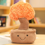 Emotional Support Toy with Expression and Plush Stuffed Potted Fortune Tree Ornament