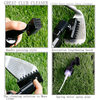 Golf Club Cleaning Brush Groove Cleaner with Squeeze Bottle