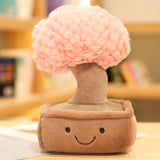 Emotional Support Toy with Expression and Plush Stuffed Potted Fortune Tree Ornament