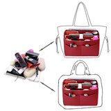 Felt Bag Organiser Handbag Insert Liner Tote - Red