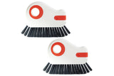 Set of 2Pcs Groove Cleaning Brush with Hidden Scraper