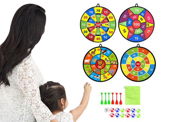 Large Double-Sided Dart Board Game For Kids