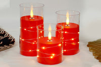 3 Pieces LED Flameless Candle Lights Set
