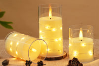 3 Pieces LED Flameless Candle Lights Set