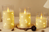 3 Pieces LED Flameless Candle Lights Set