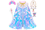 9-Piece Mermaid Princess Dress-Up Cape Kit