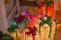 3-Piece Christmas Lighted Gift Boxes Set