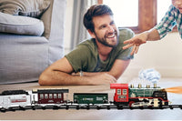 Electric Steam Train Set with Sound and Light