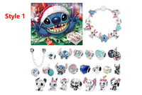 Stitch Inspired 24 Days Christmas Advent Calendar Bracelet Charm Beads