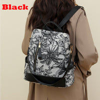 3-in-1 Printed Anti-theft Backpack Multifunctional Large Capacity Travel Bag