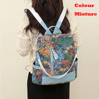 3-in-1 Printed Anti-theft Backpack Multifunctional Large Capacity Travel Bag