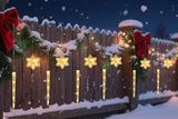Christmas Curtain String Lights with Snowflake and Icicle Design