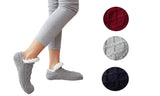 V Cut Faux Shearling Slipper Socks Non Slip Indoor Winter Socks