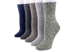 5 Pack Winter Warm Knit Socks Thick Soft Multicolor Free Size for Men and Women