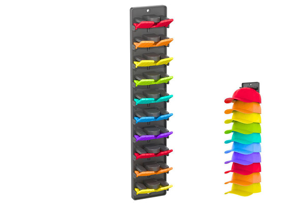 Wall Mount Closet Hat Organizer Rack Holder Built In Spring Clips