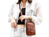Women Crossbody Purse Multi-Pocket PU Leather Shoulder Bag Phone Bag