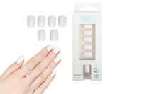 24Pcs Reusable Solid Color Fake Nails Press On Manicure